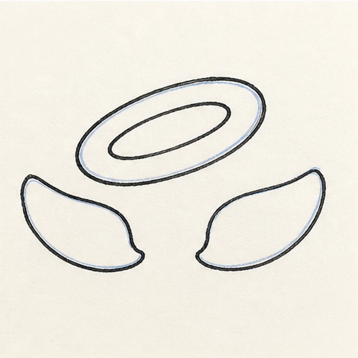 Shape the halo and wings stage for how to draw a halo with wings