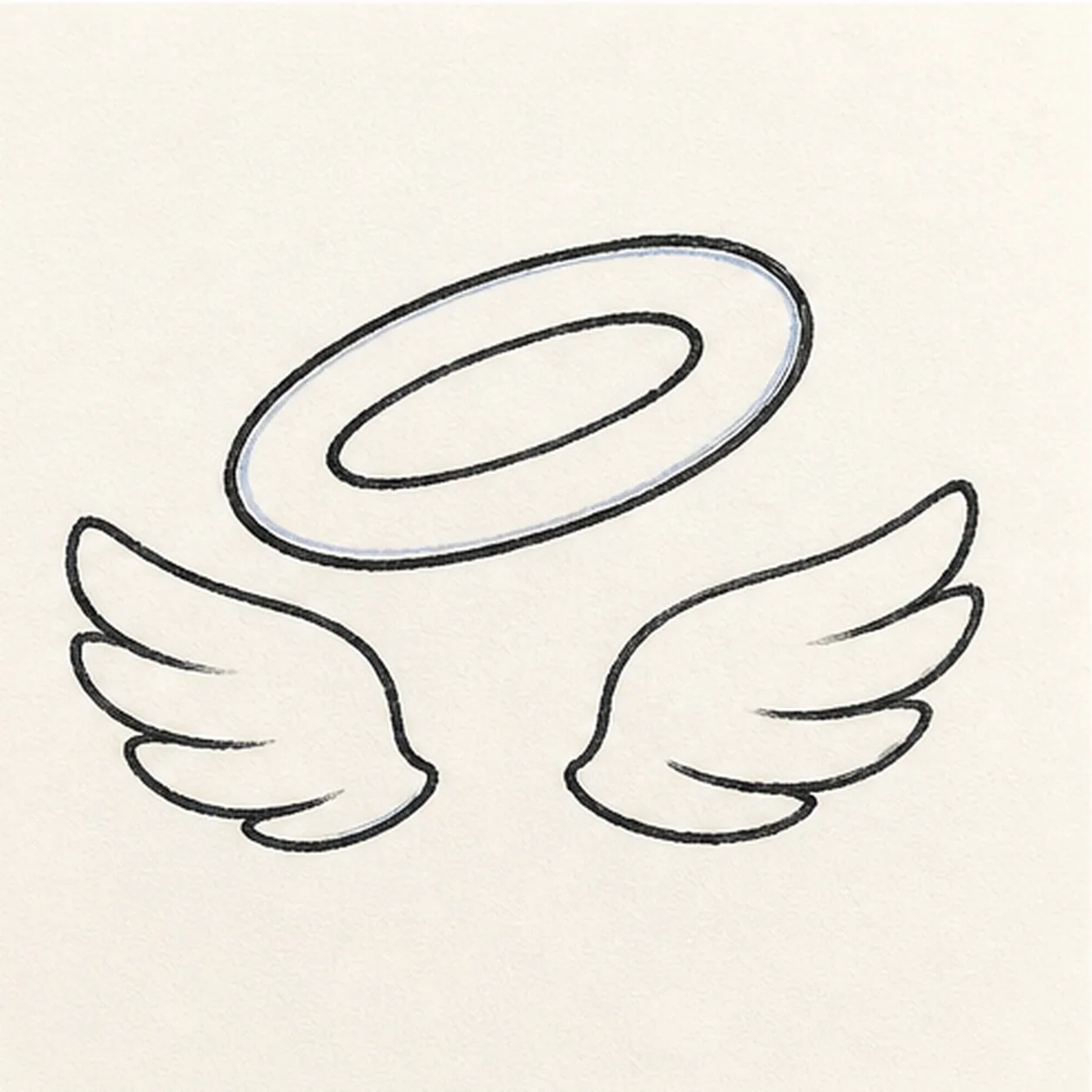 Layer the wing feathers stage for how to draw a halo with wings