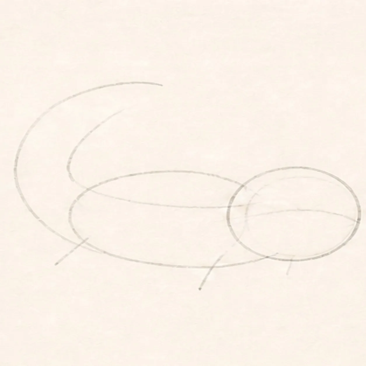 Map the swimming curve stage for how to draw a swimming axolotl