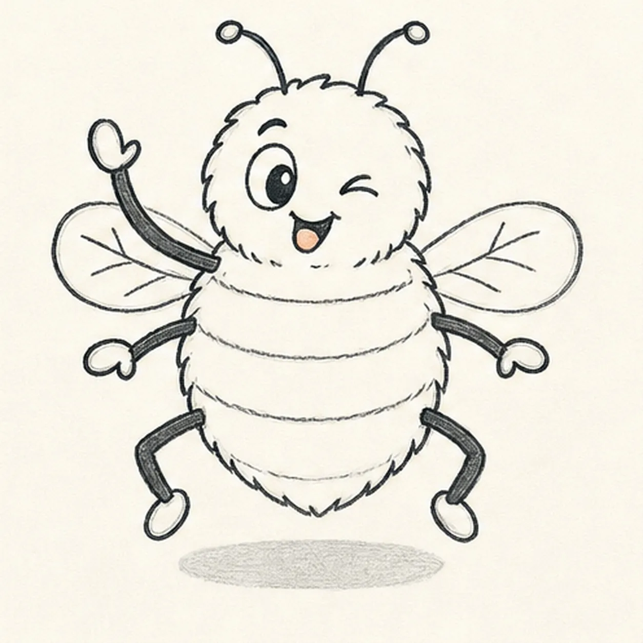 Band the belly and wings stage for how to draw a bee