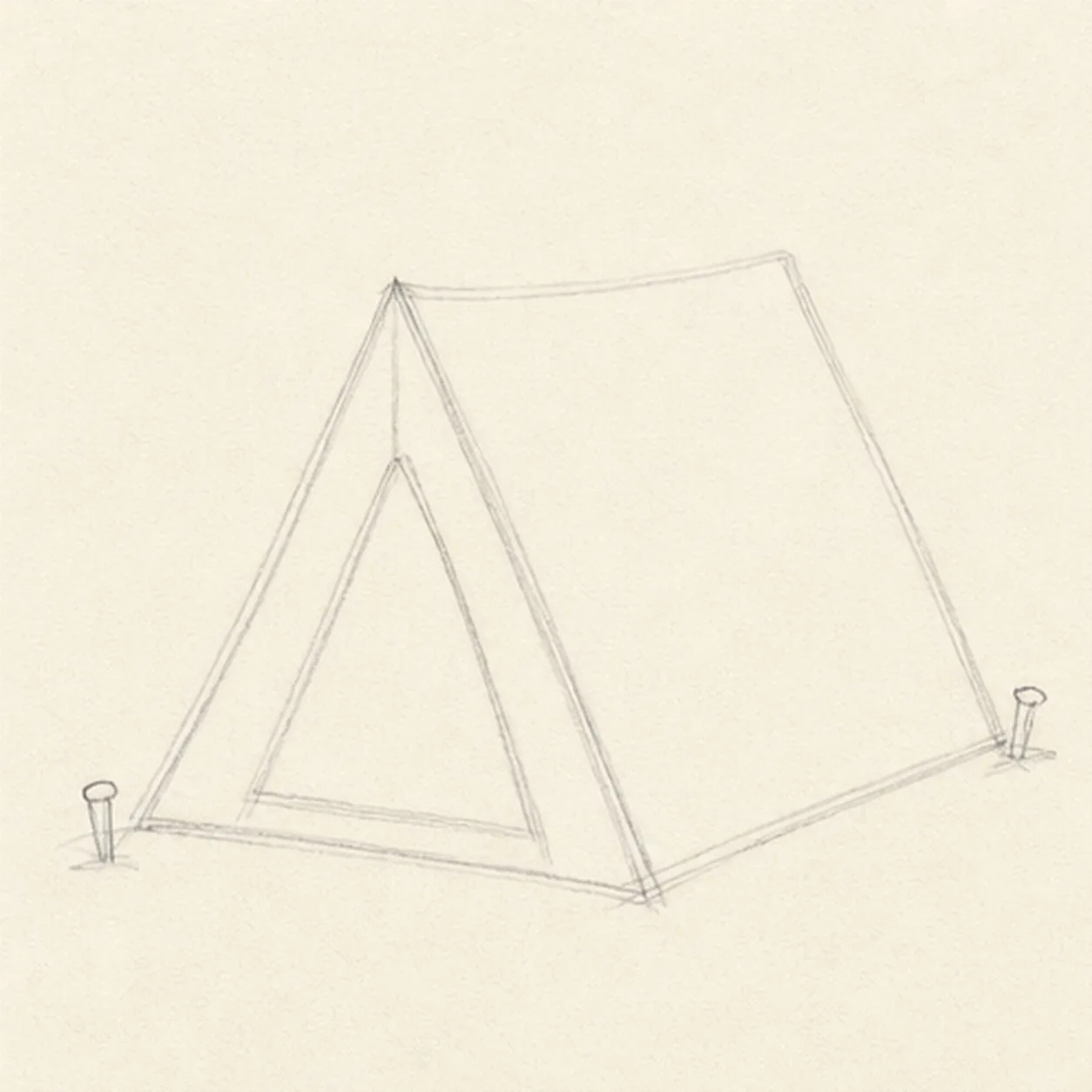 Pitch the tent guides stage for how to draw a camping tent