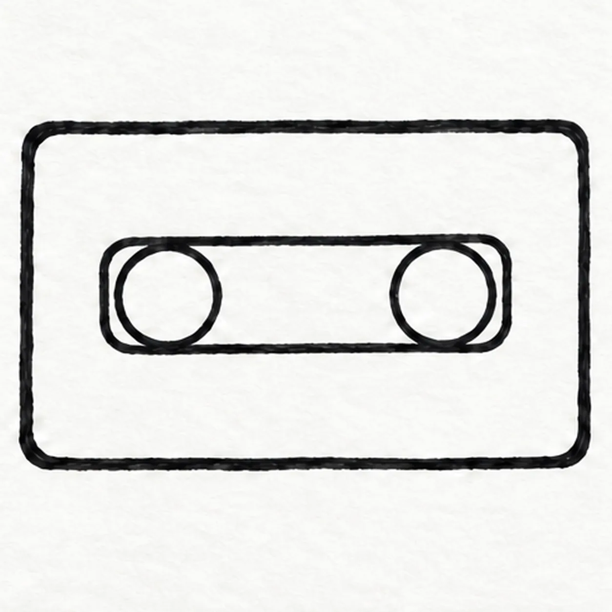 Set the window and reels stage for how to draw a cartoon cassette tape