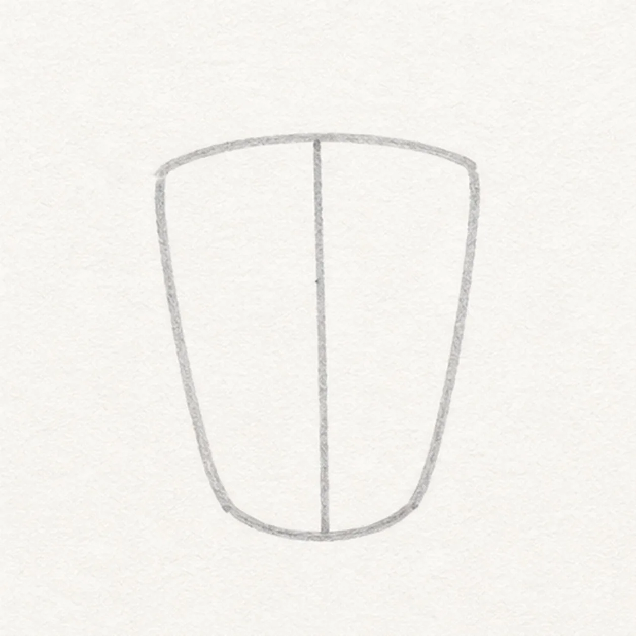 Block the cow head stage for how to draw a cow face