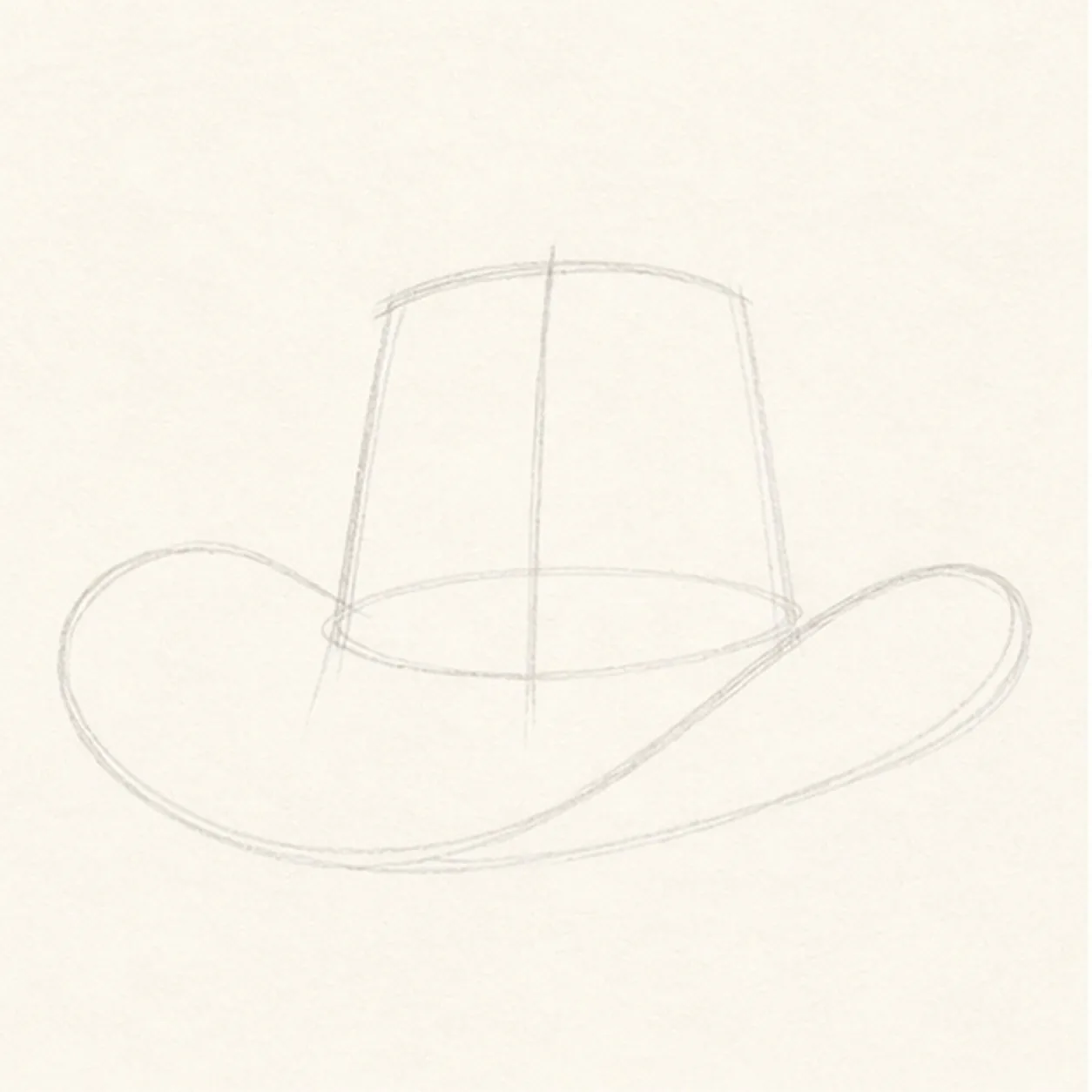Sweep the hat gesture stage for how to draw a cowboy hat