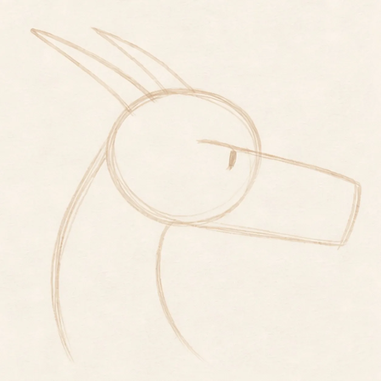 Map the dragon profile stage for how to draw a dragon head