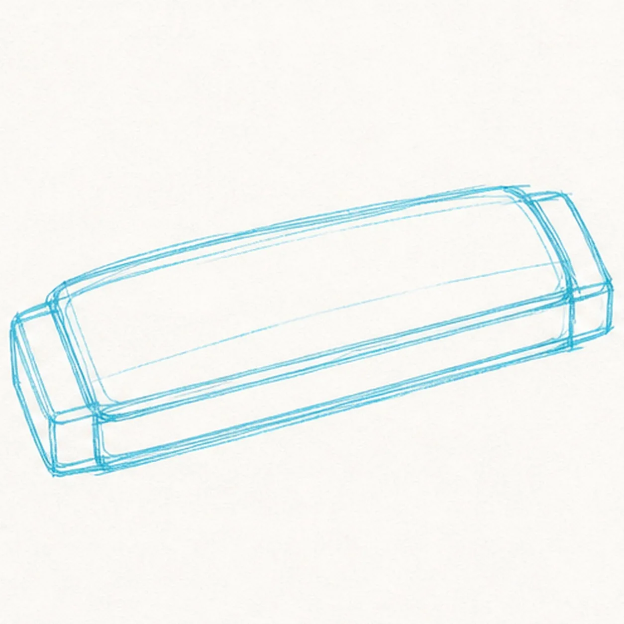 Layer the covers and end caps stage for how to draw a harmonica