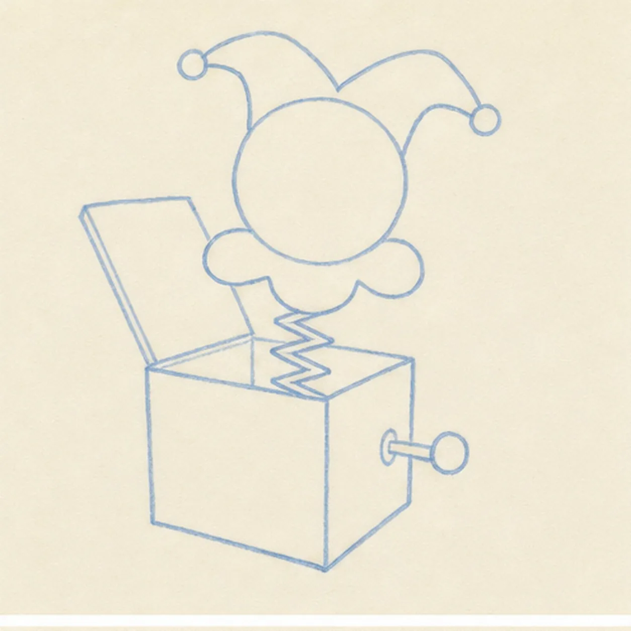 Pop up the character stage for how to draw a jack-in-the-box