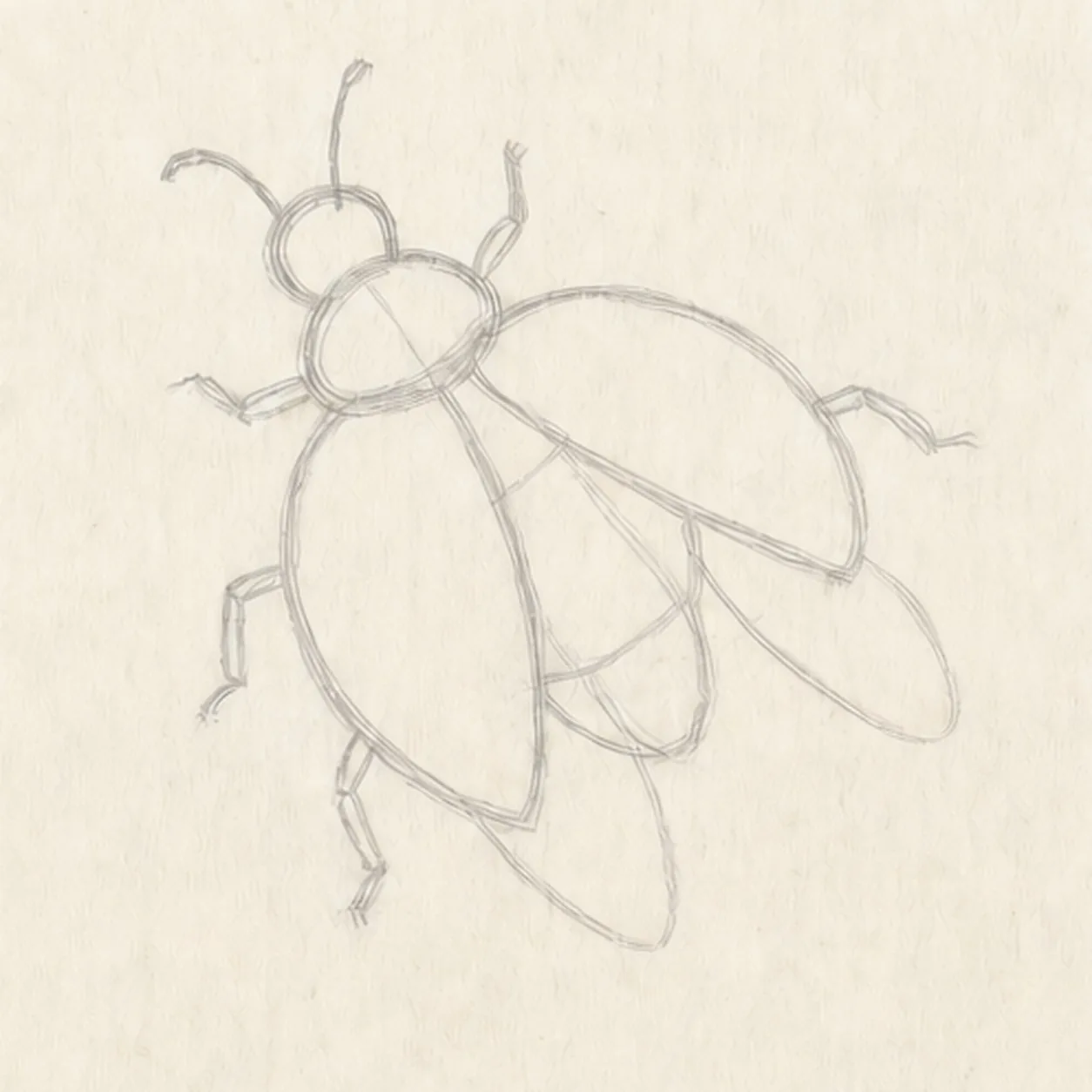 Aim the takeoff guides stage for how to draw a flying ladybug