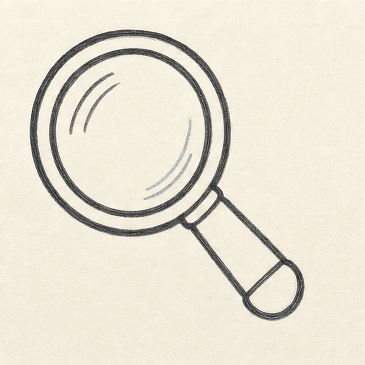 Add glass shine stage for how to draw a magnifying glass