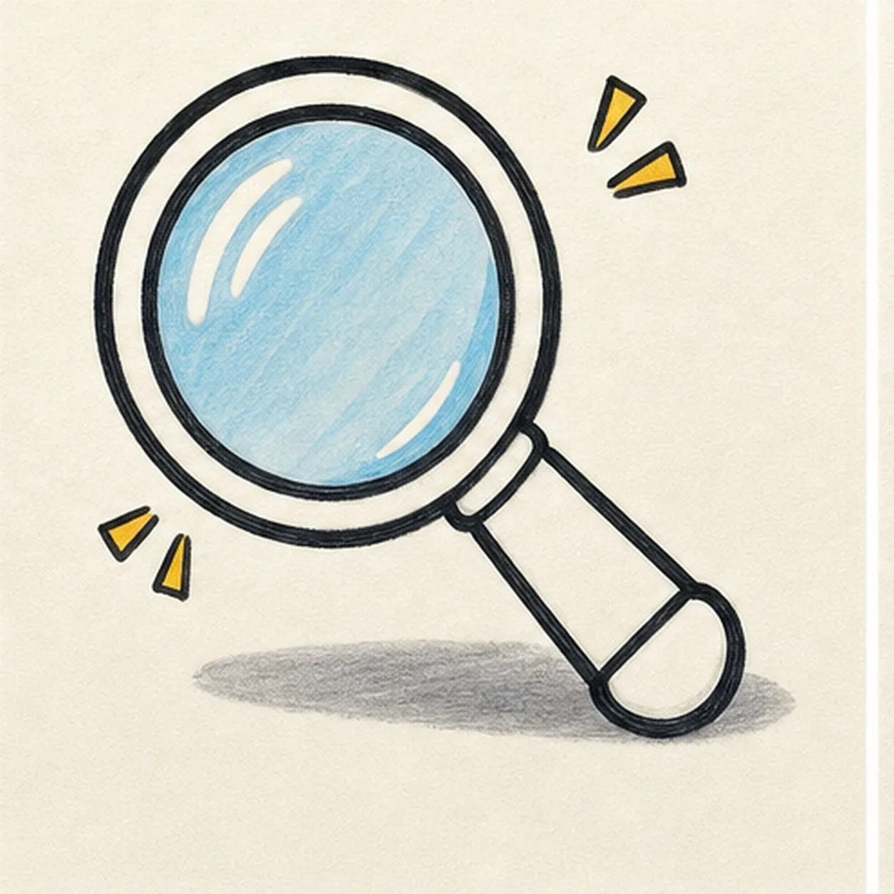 Color the glass stage for how to draw a magnifying glass