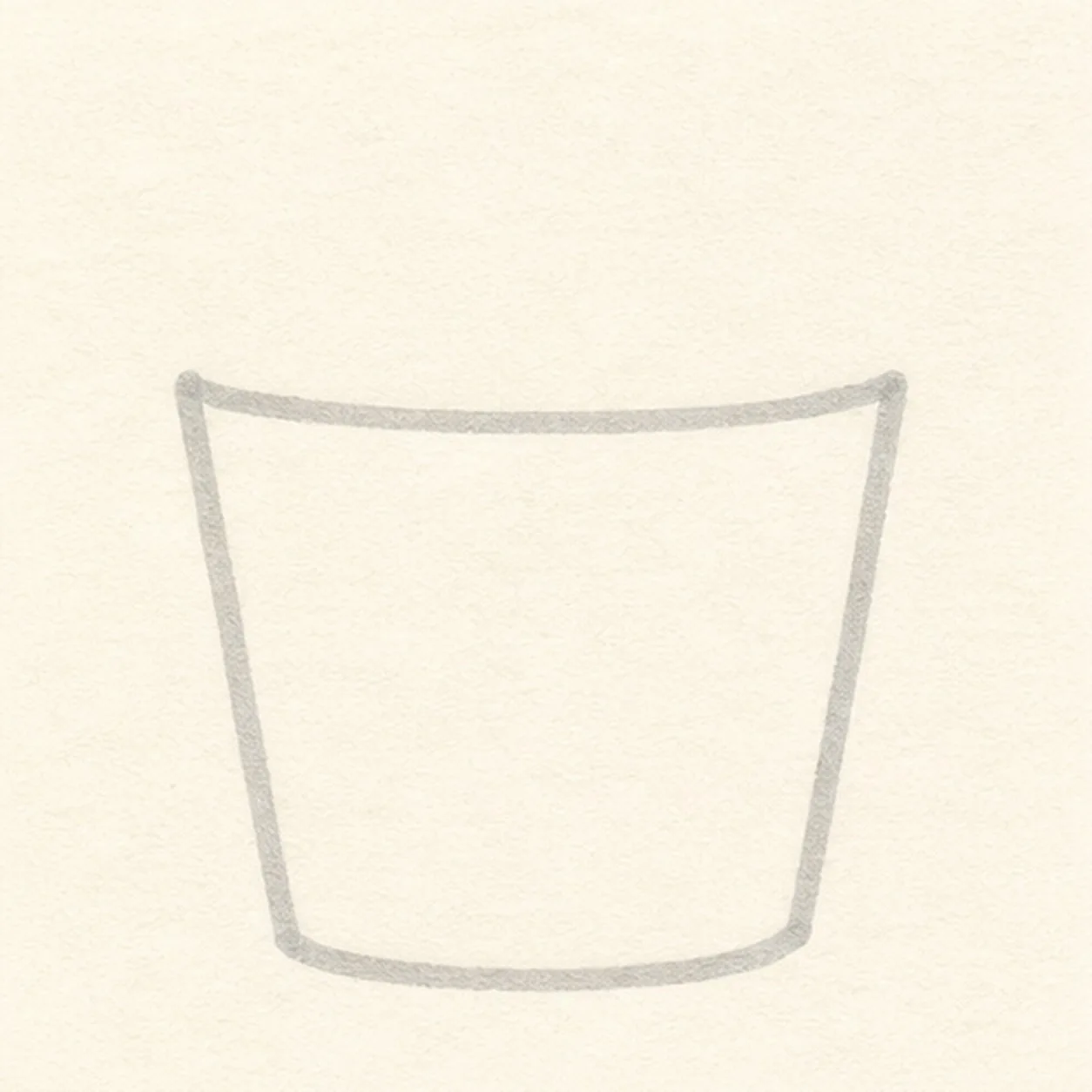 Block the bucket stage for how to draw a popcorn bucket