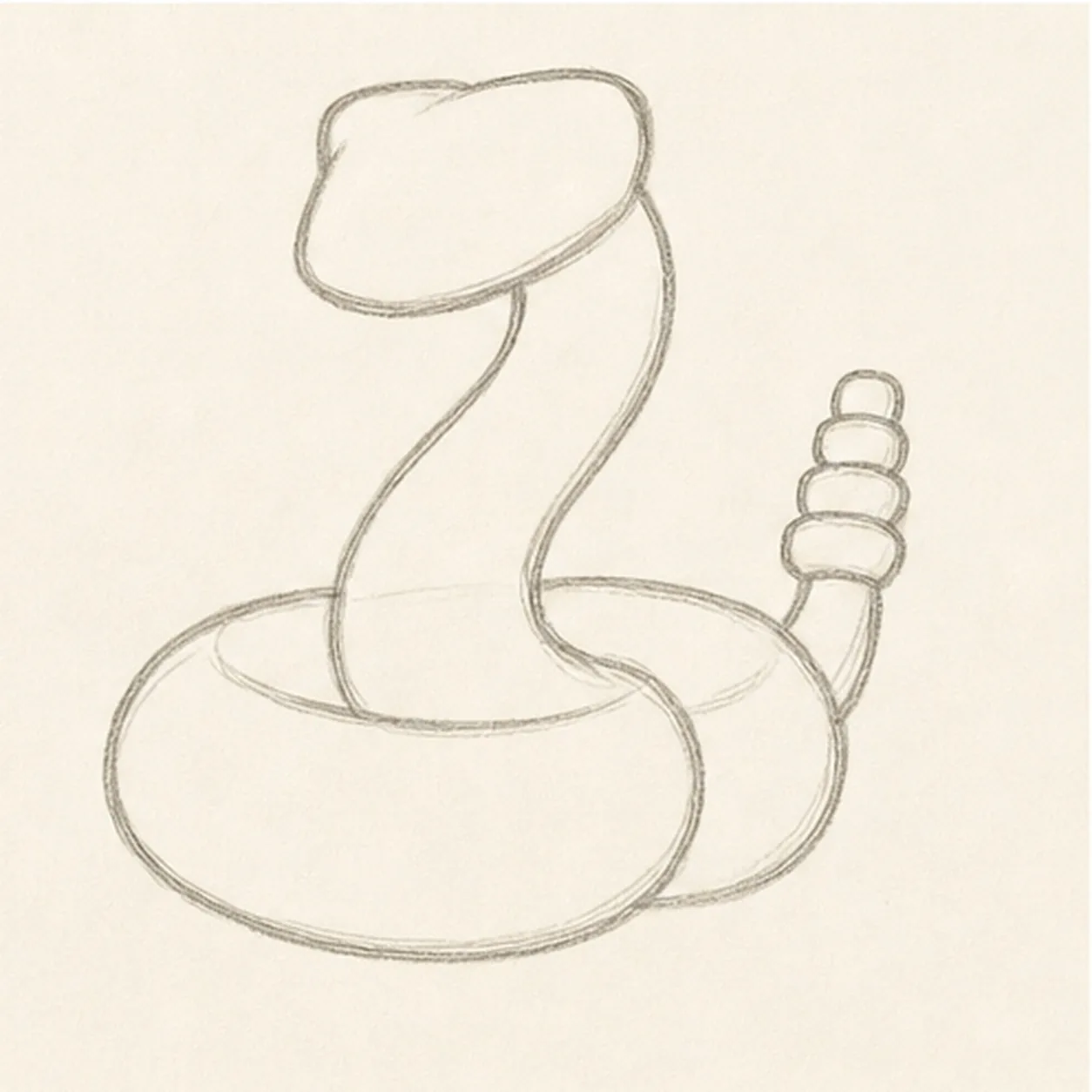 Stack the rattle stage for how to draw a rattlesnake