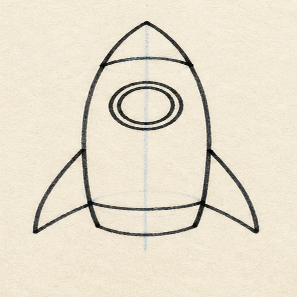 Drop in the window stage for how to draw a rocket ship