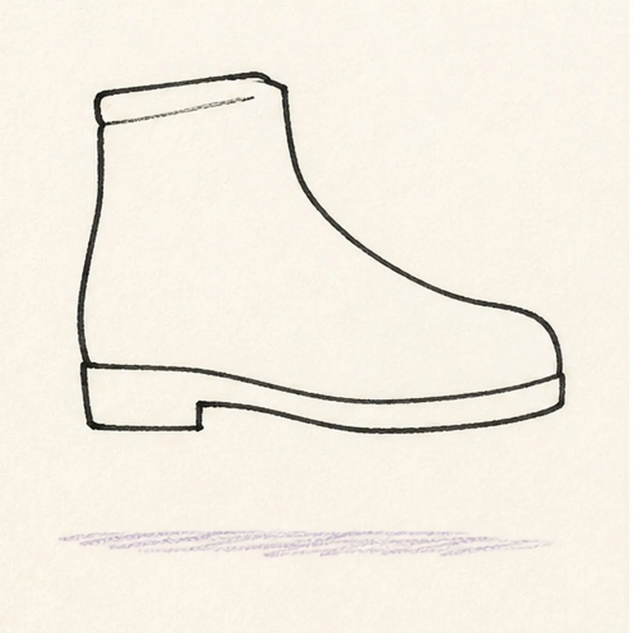 Build the high-top stage for how to draw a roller skate