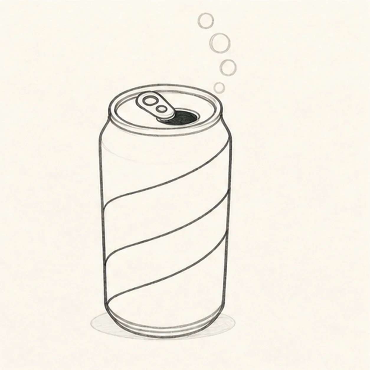 Build the tab and label waves stage for how to draw a soda can with fizz