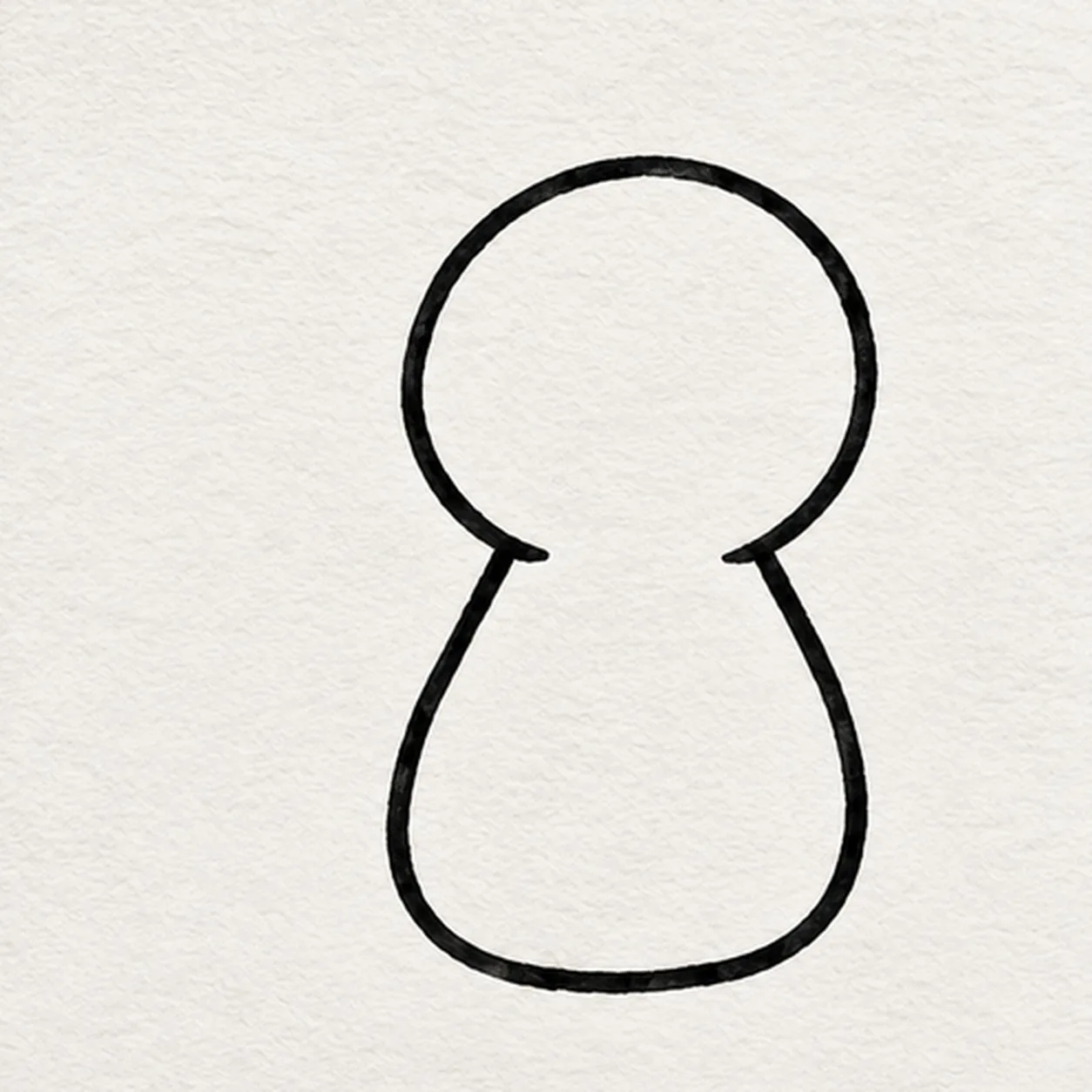 Join head and body stage for how to draw a squirrel