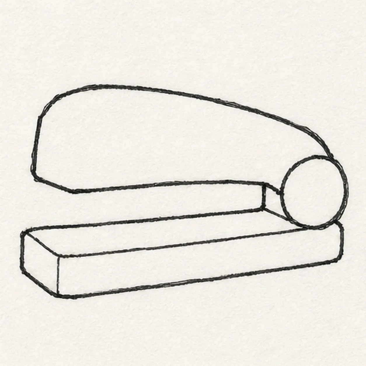 Define the front and hinge stage for how to draw a cartoon stapler