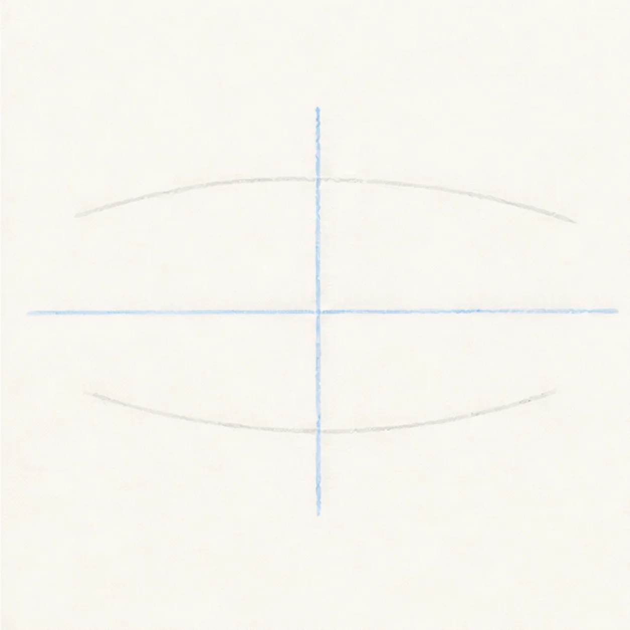 Set the mask guides stage for how to draw a superhero mask