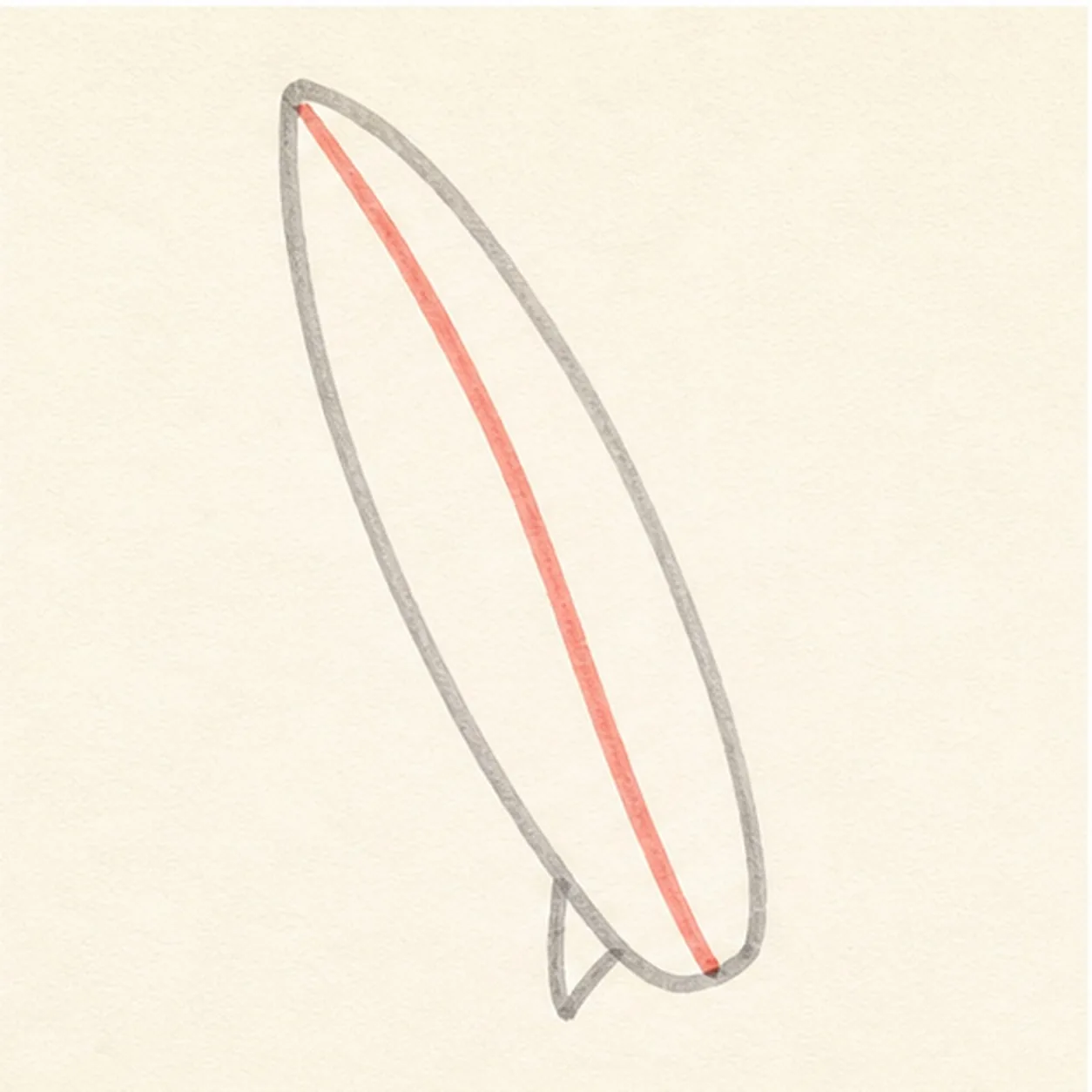 Sweep in the stripe stage for how to draw a surfboard
