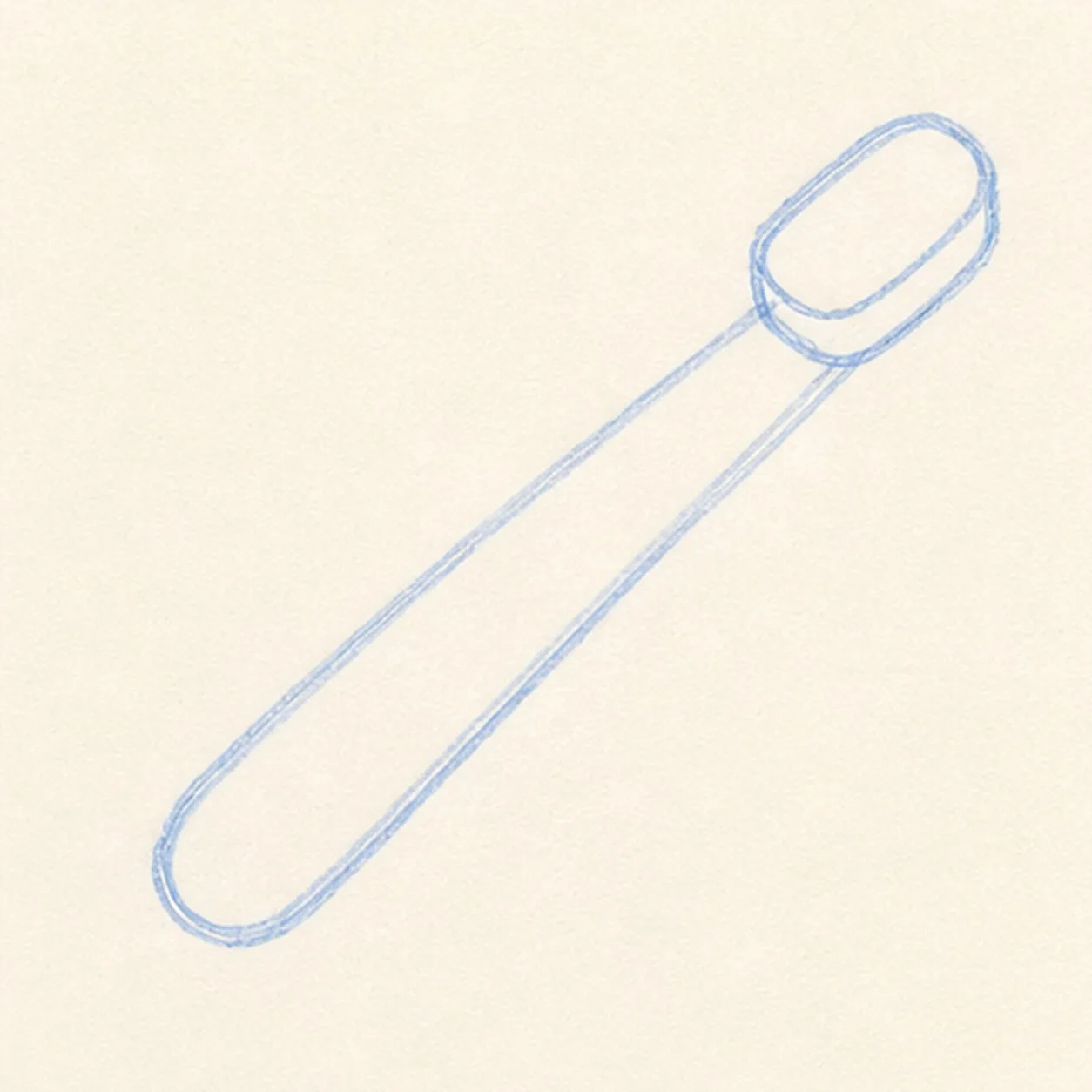 Draw the handle and head stage for how to draw a toothbrush