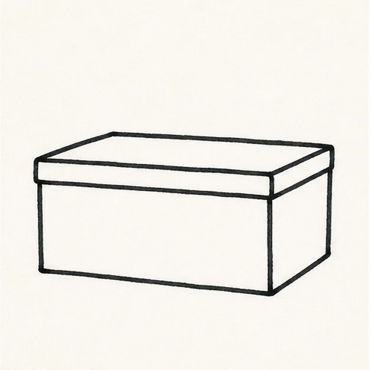 Block the chest base stage for how to draw a treasure chest