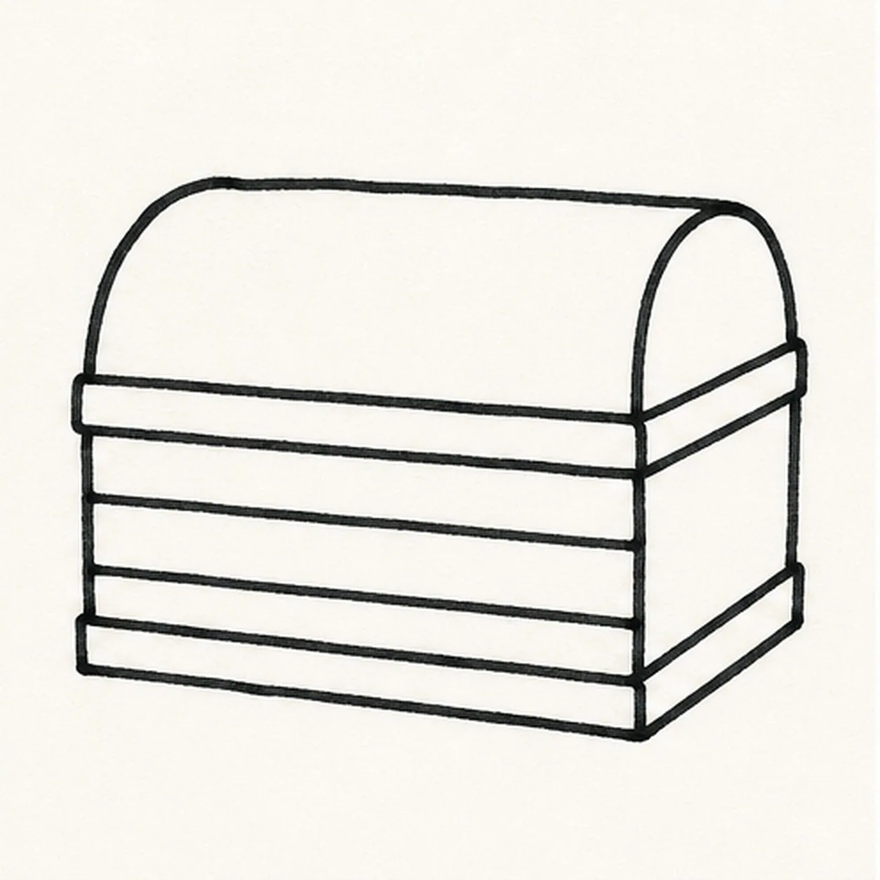Divide the wood stage for how to draw a treasure chest