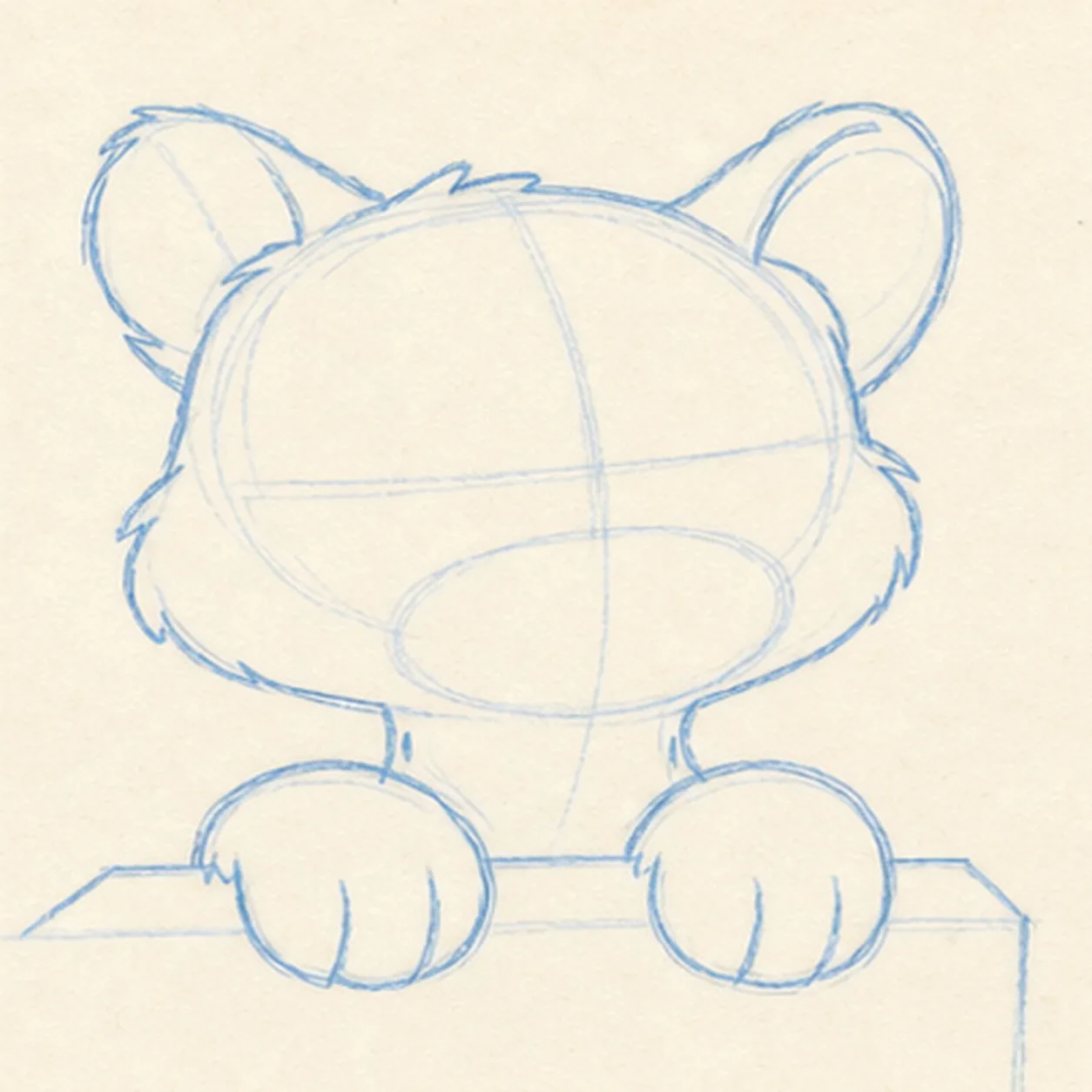 Connect the cub silhouette stage for how to draw a cartoon cheetah cub