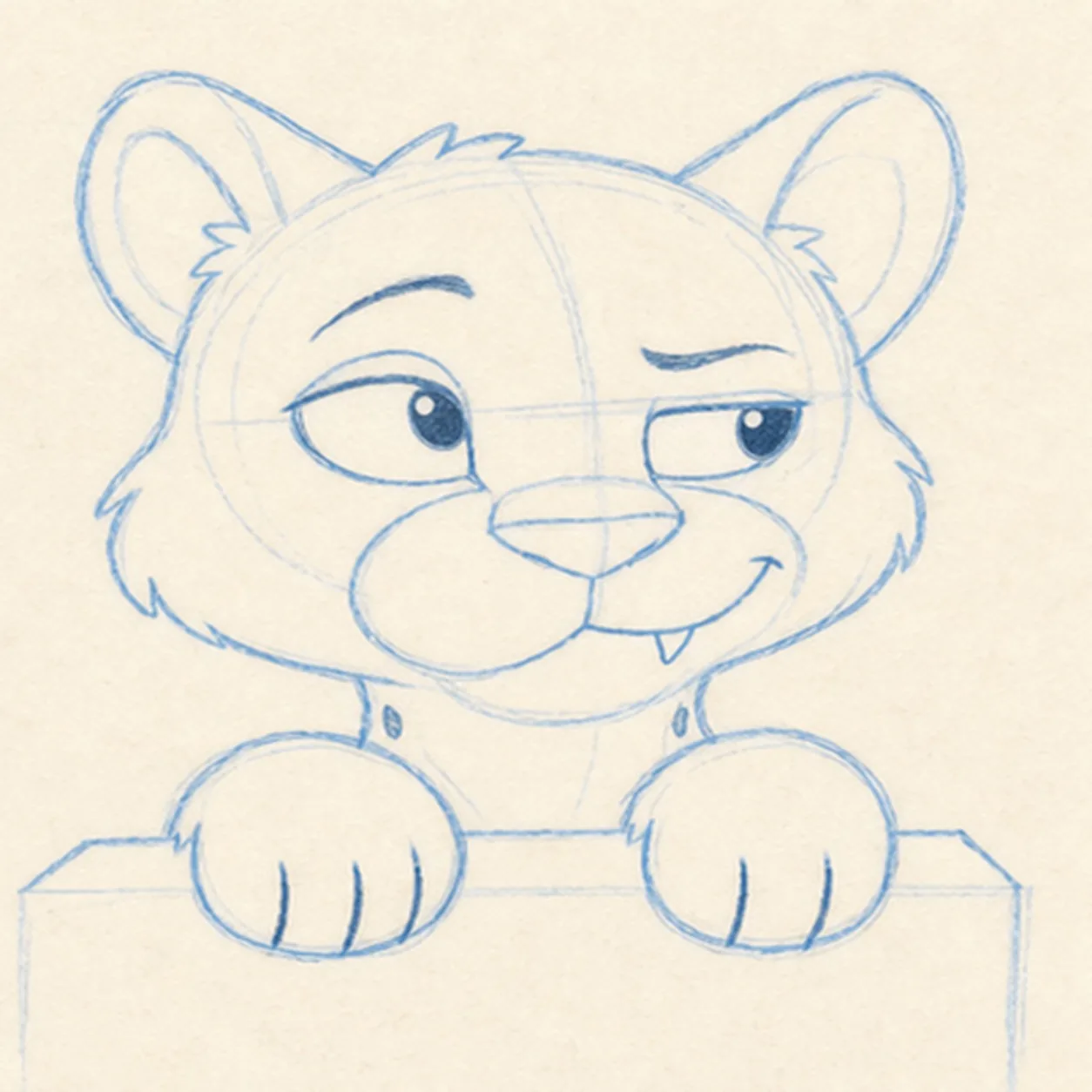 Aim the cheeky side-eye stage for how to draw a cartoon cheetah cub