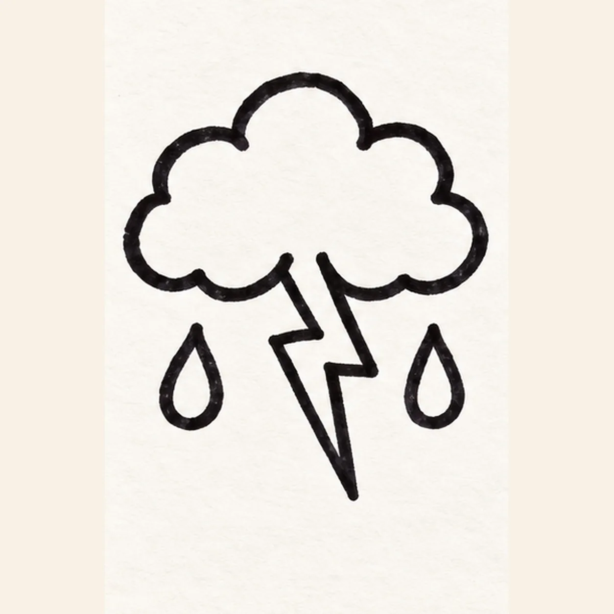 Hang two raindrops stage for how to draw a comic lightning cloud