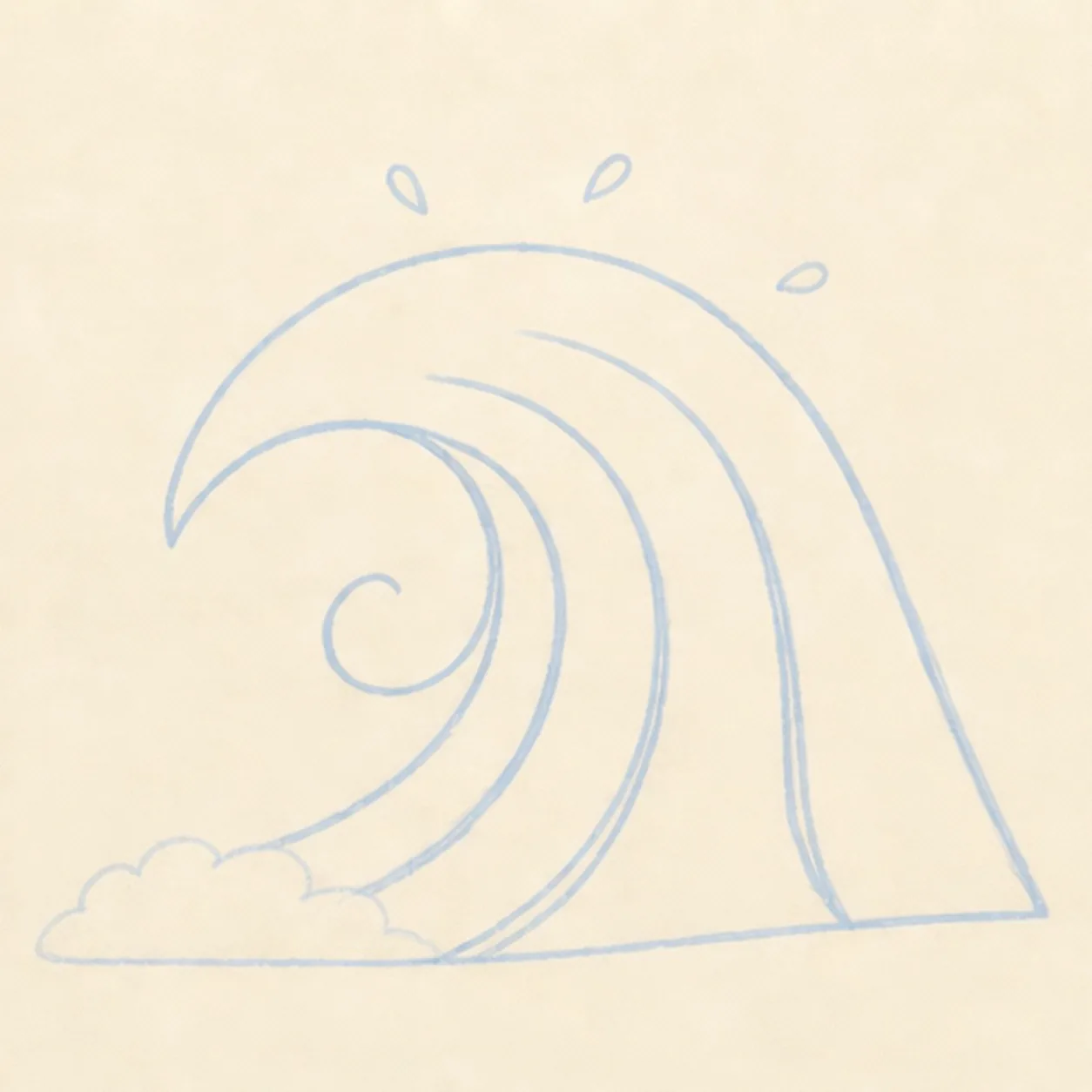 Pull three flow bands stage for how to draw a comic ocean wave