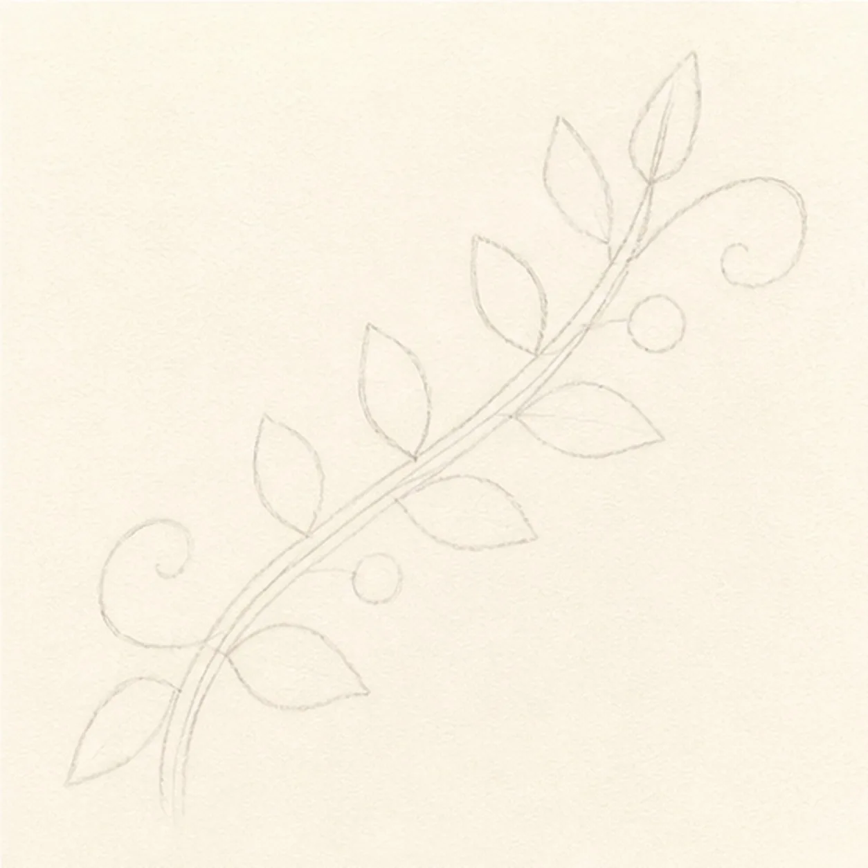 Sweep the vine path stage for how to draw a leafy vine flourish