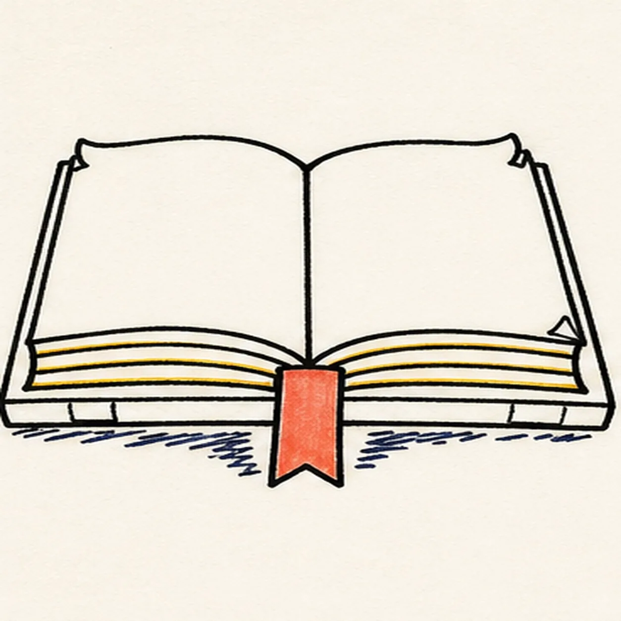 Band the lower page edges stage for how to draw an open book