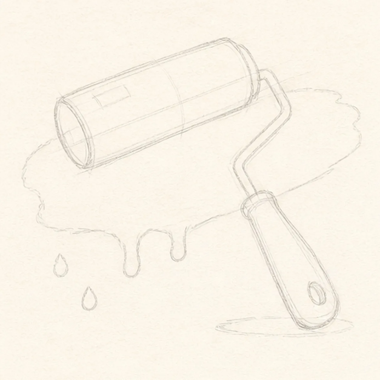Angle the roller guides stage for how to draw a paint roller