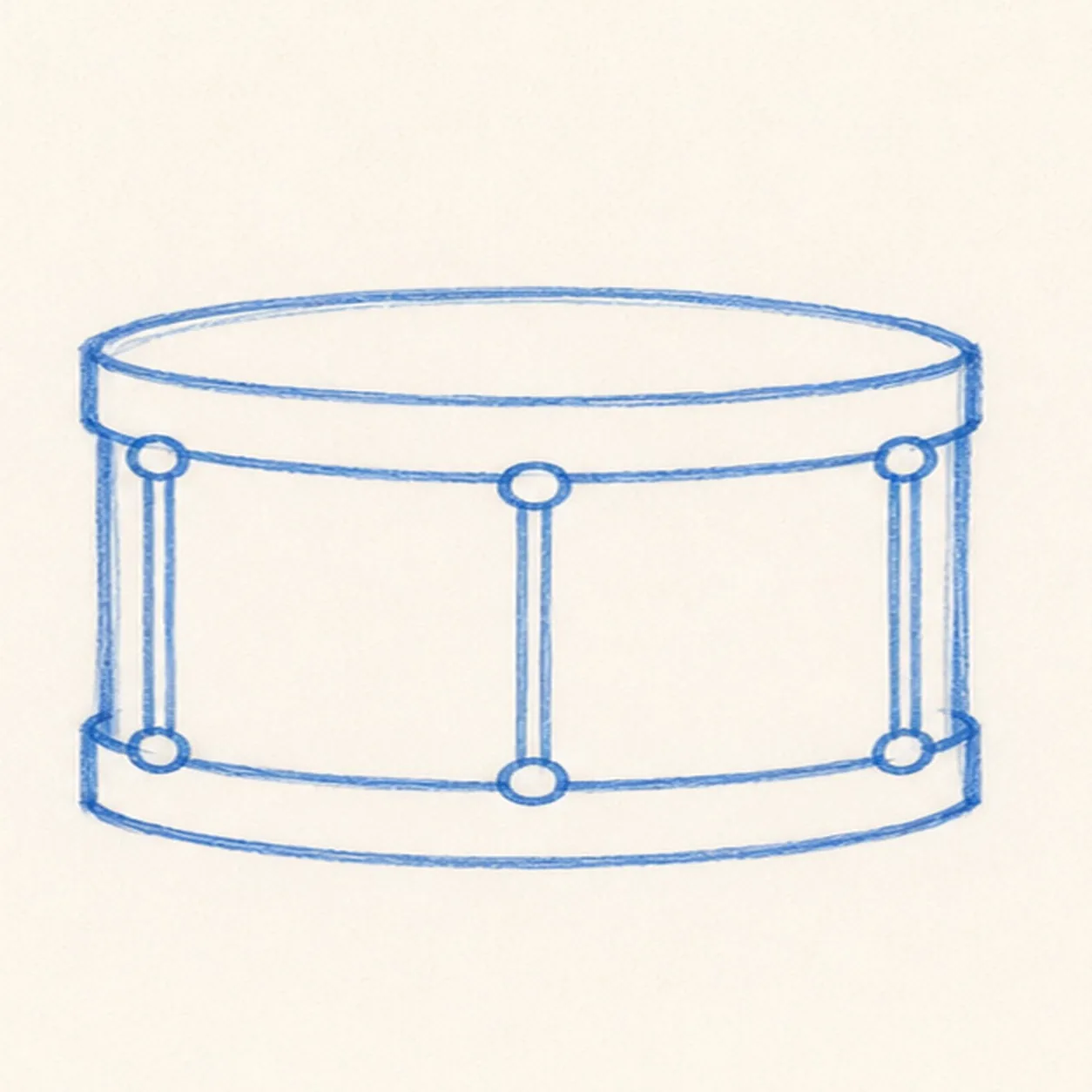 Mark straps and lugs stage for how to draw a parade drum