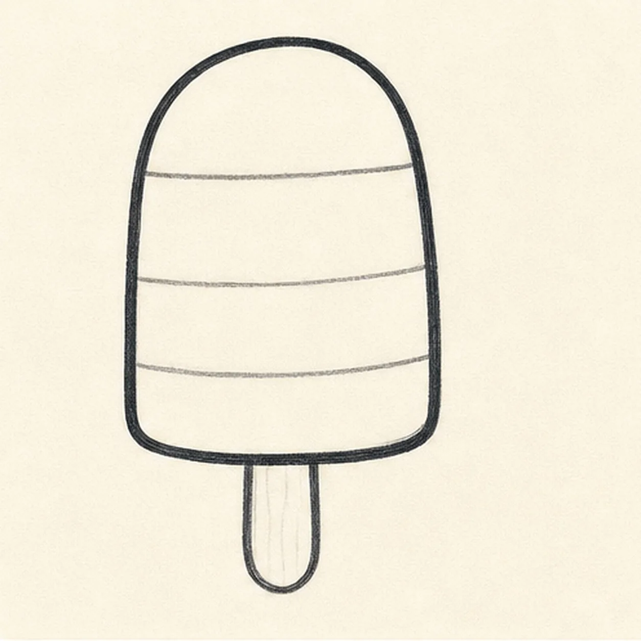Split the bands stage for how to draw a popsicle badge