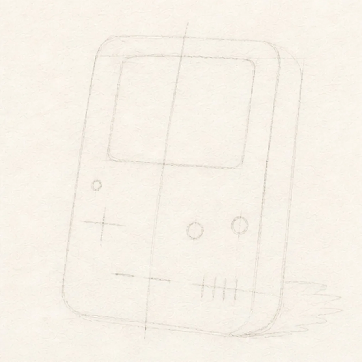 Set the console perspective stage for how to draw a handheld game console