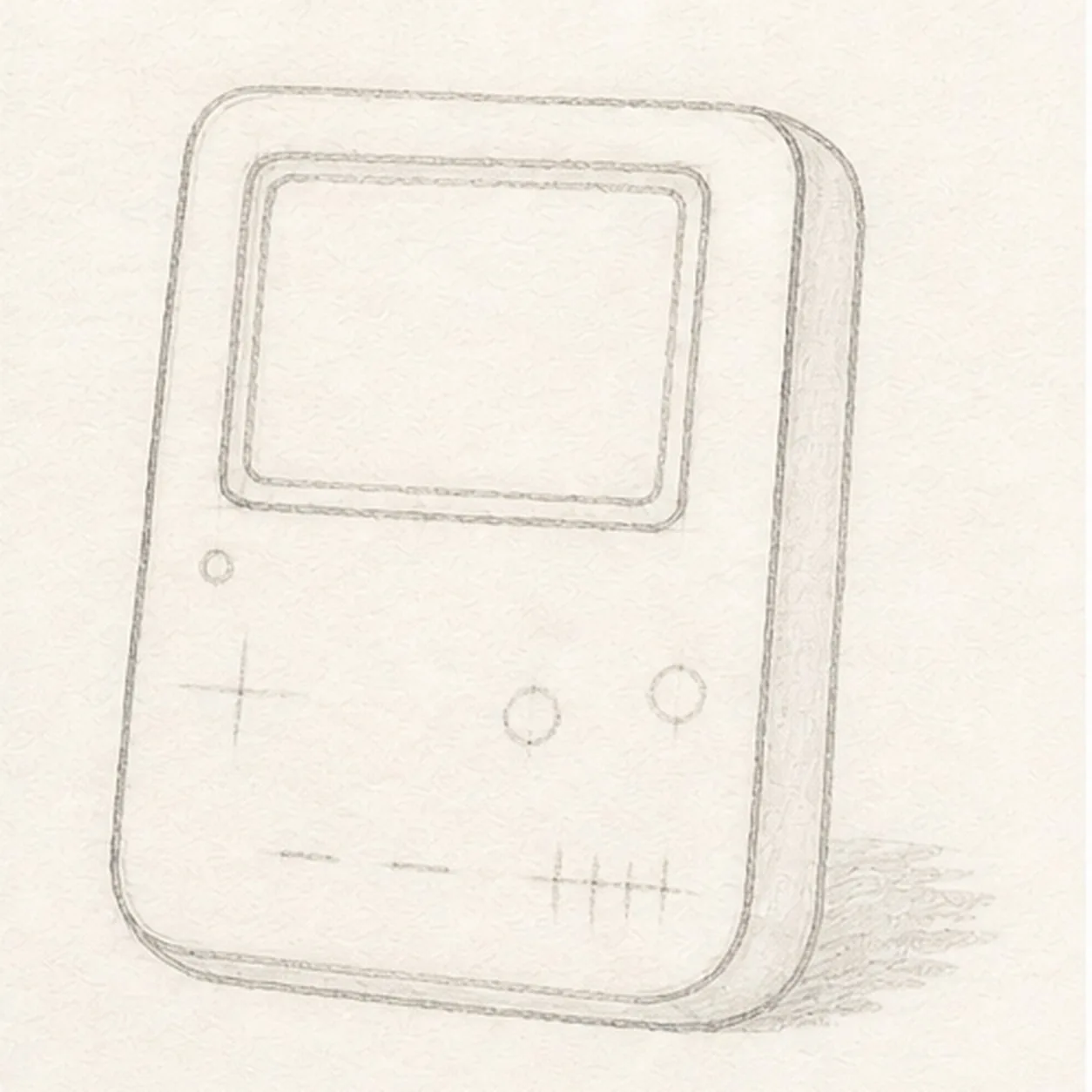 Build the shell and screen stage for how to draw a handheld game console