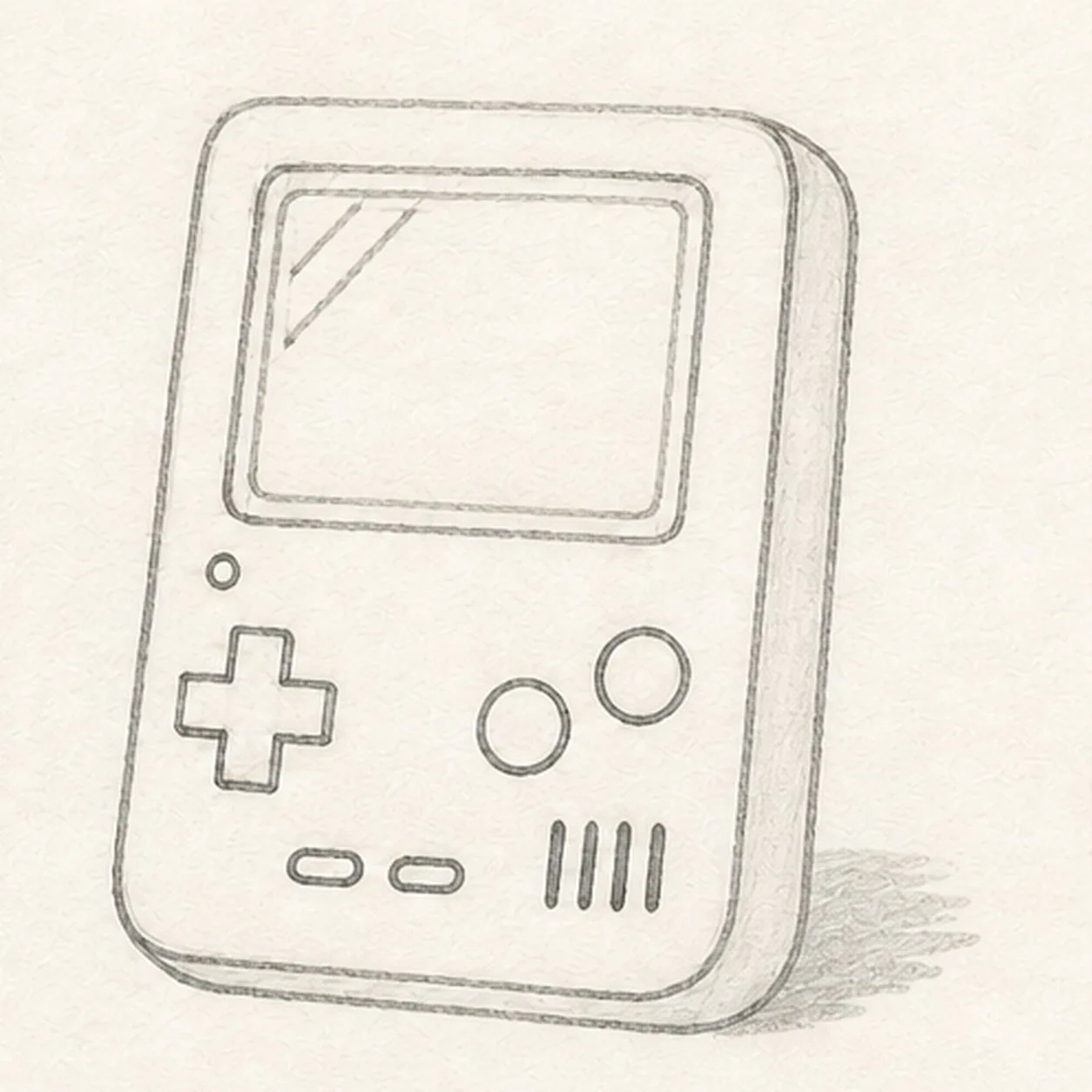 Install the controls and hardware stage for how to draw a handheld game console