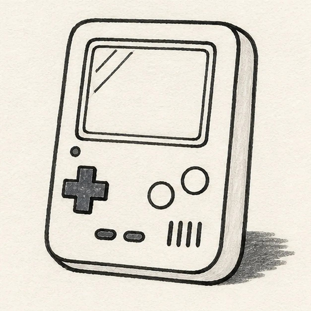 Ink the hardware rhythm stage for how to draw a handheld game console
