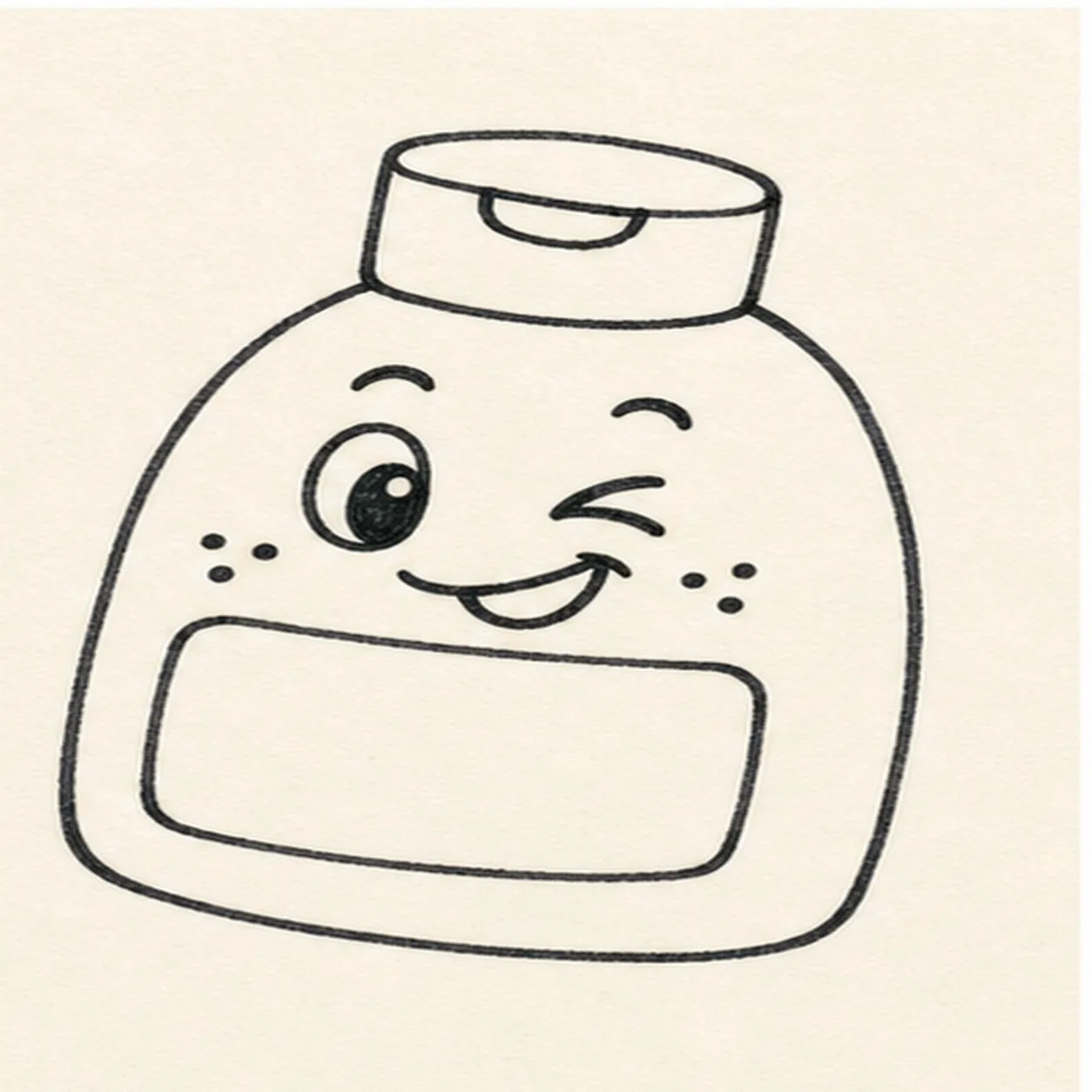 Give it a wink stage for how to draw a sunscreen bottle